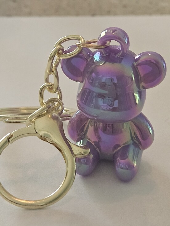 Accessories - NWT Iridescent Purple Bear Keychain